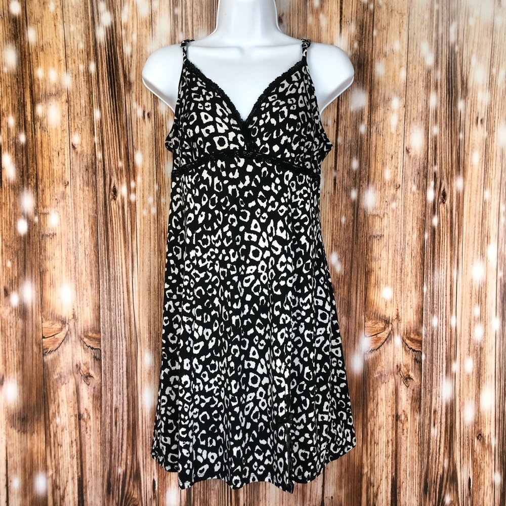 Secret Treasures Leopard Print Spaghetti Strap Nightie